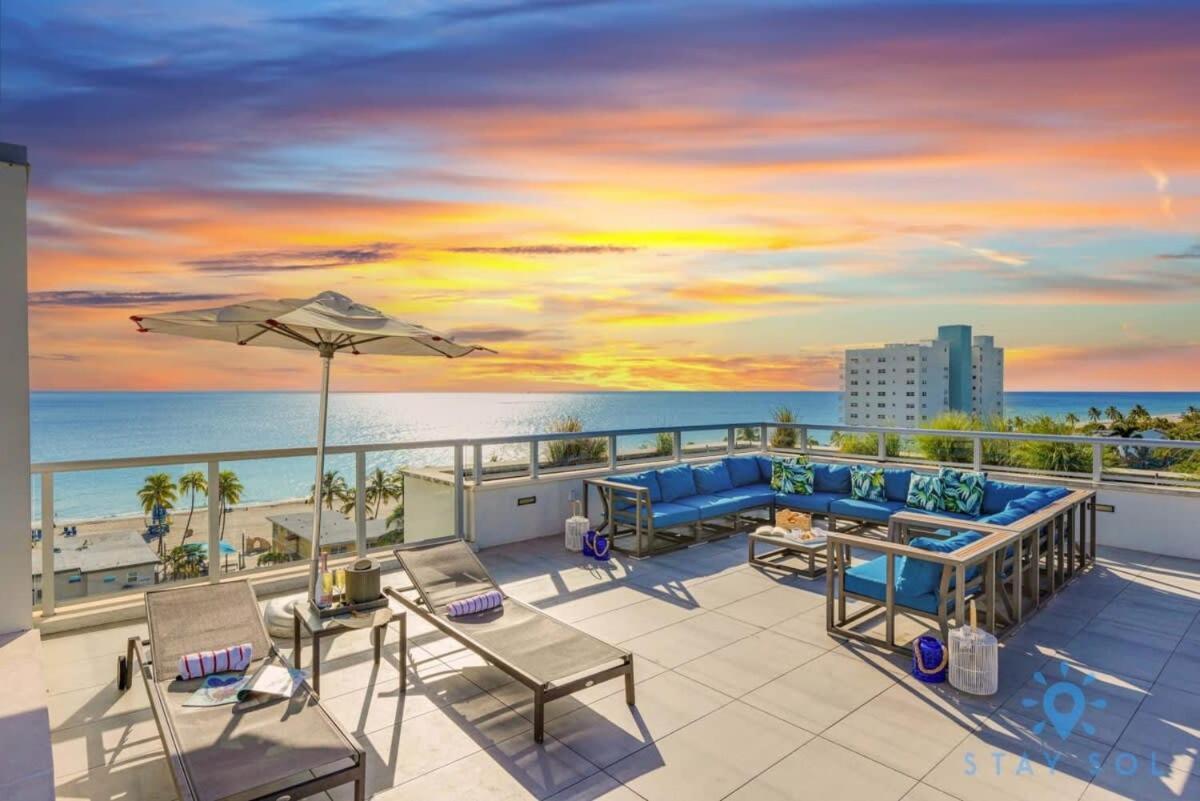 Tropical Oasis - Rooftop Pool- Near Beach - Gym Hollywood Eksteriør bilde